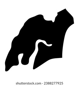 Mapa de la región de Biombo, división administrativa de Guinea Bissau. Ilustración vectorial.