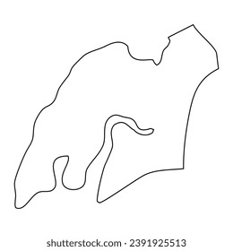 Biombo region map, administrative division of Guinea Bissau. Vector illustration.