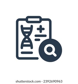Ilustración de iconos vectores de análisis biomédico