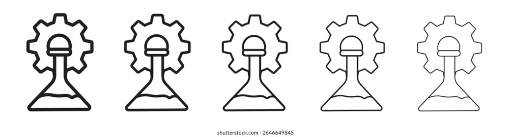 Biomedical engineer icon black and white vector sign