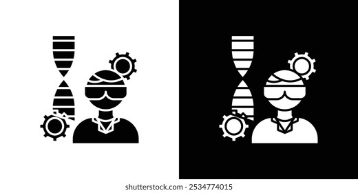 Biomedical engineer icon linear logo isolated