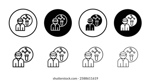 Biomedical engineer icon Simple outline vector logo