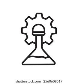 Biomedical engineer icon vector line logo art