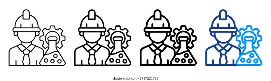 Biomedical Engineering Icon Different Outline Collection Set