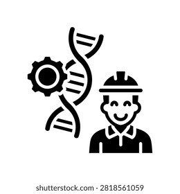 Biomedical Engineering Icon Glyph Vector Illustration