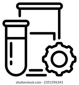 Icono de ingeniería biomédica para uiux, infografía, etc