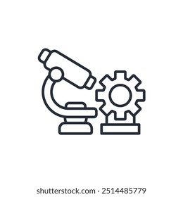 icono de ingeniería biomédica. Vector. Trazo editable. signo de estilo lineal para uso Diseño web, logotipo. Ilustración de símbolo.