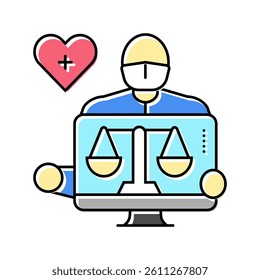 biomedical ethics color icon vector. biomedical ethics sign. isolated symbol illustration