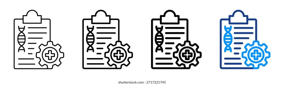 Conjunto de Colección de contorno diferente de ícono biomédico