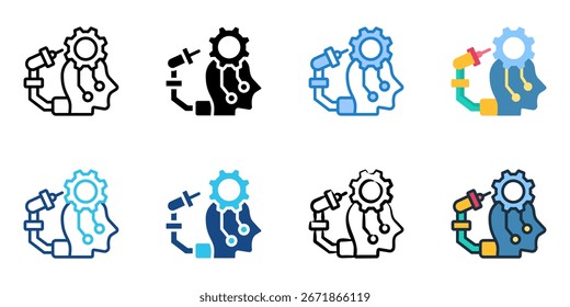 Conjunto de iconos de implantes biomédicos colección de estilo múltiple 

