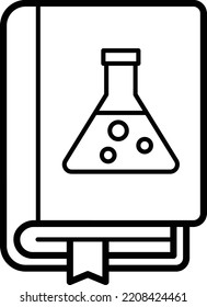 Diseño de ícono de línea vectorial de la literatura biomédica, símbolo de bioquímica, Signo de procesos biológicos, ilustración de material de biosciencia e ingeniería, Concepto de libro de diagnóstico de bioingeniería