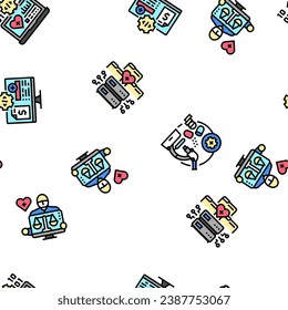 biomedizinische Medizin, Vektorgrafik nahtloser Muster, dünne Illustration