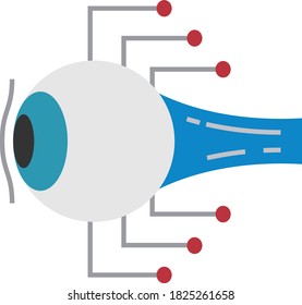 Biomedical Optics Vector Icon Design Cocnept, Biological Engineering And Biotechnology Symbol On White Background