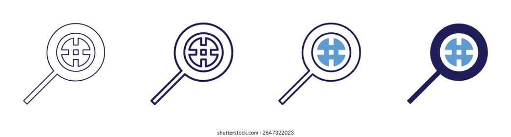 Biomedical research icon in 4 different styles. Thin Line, Line, Bold Line, Duotone. Duotone style. Editable stroke.