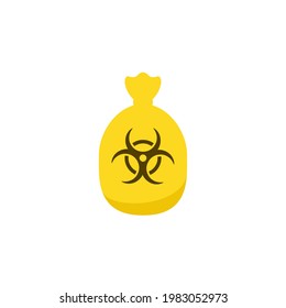 Biomedical Waste Bag Icon. Clipart Image Isolated On White Background