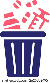 Biomedical Waste Icon Fill Vector Illustration