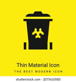 Biomedical Waste Minimal Bright Yellow Material Icon