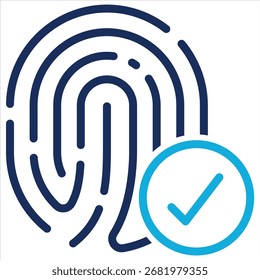 Biometric Access Icon Element For Design