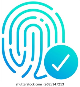 Icon-Element für biometrischen Zugriff für Design