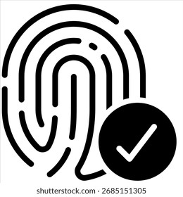 Elemento biométrico del icono del acceso para el diseño