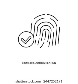 biometric authentication concept line icon. Simple element illustration. biometric authentication concept outline symbol design.