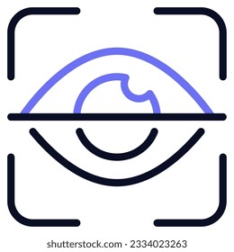 Biometric Authentication Icon can be used for uiux, web, app, infographic, etc