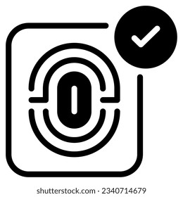 Biometric Authentication Icon illustration, for uiux web, app, infographic, etc