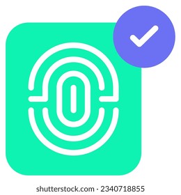 Biometrische Authentifizierungssymbolgrafik für uiux web, app, Infografik usw.