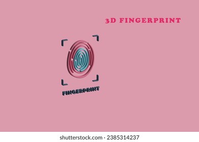 Biometric authentication isometric icon. 3D vector icon. Vector colorful illustration.