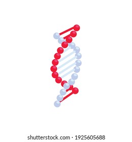 Biometric authentication recognition technology composition with isometric image of dna vector illustration