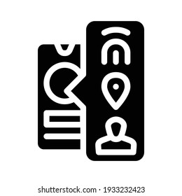 biometric data glyph icon vector. biometric data sign. isolated contour symbol black illustration