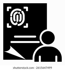 Biometric Data Icon Element For Design