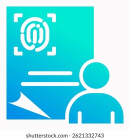 Biometric Data Icon Element For Design