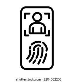 Biometric Device Bold Outline Vector Icons That Can Easily Modify

