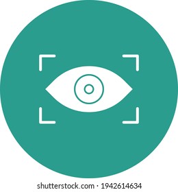 Imagen vectorial de icono de exploración biométrica, ocular. También se puede usar para la ciberseguridad. Idóneo para aplicaciones web, aplicaciones móviles y medios impresos.
