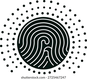 Biometrisches Fingerabdruckabtastsymbol für den Sicherheitszugriff