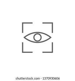 Biometric icon. Eye icon. Security eye icon. Eye scan icon.