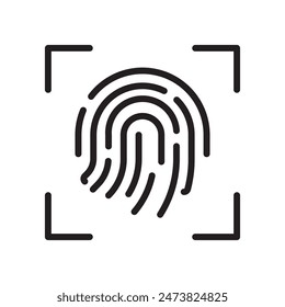 Biometric Icon Ideal for Security and Identification Designs