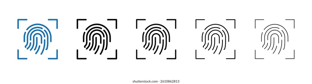 Biometric icon Outline vector logo for web ui
