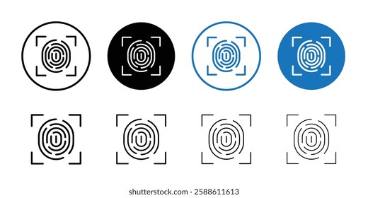 Biometric Icon Simple outline vector logo