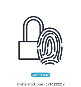 Biometric icon. Biometric symbol template for graphic and web design collection logo vector illustration