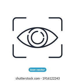 Biometric icon. Biometric symbol template for graphic and web design collection logo vector illustration
