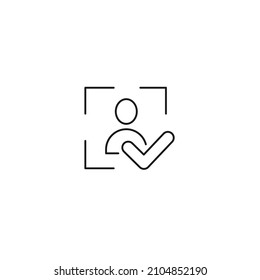 biometric icons  symbol vector elements for infographic web