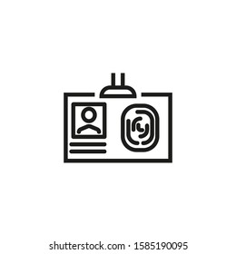 Biometric ID thin line icon. Biometric, identification, security isolated outline sign. Safety and authorization concept. Vector illustration symbol element for web design and apps