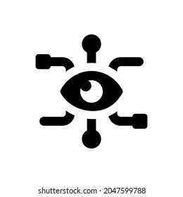 Biometric identification icon on white background