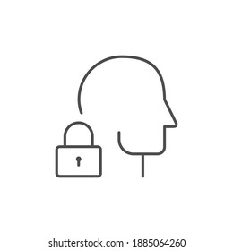 Symbol für biometrische Identifizierungslinie