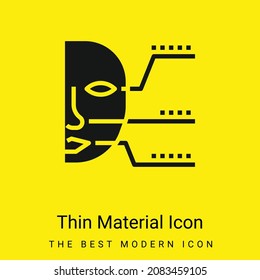Biometric Identification minimal bright yellow material icon