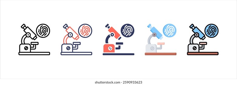 Biometric Identification Multi Style Icon Set