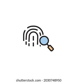 Biometric identification scan icon vector