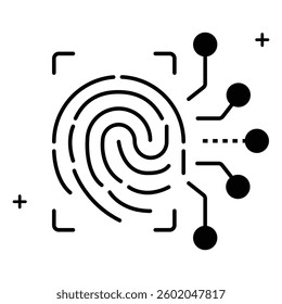 Biometric Identification Security Authentication System Vector Icon design